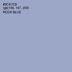 #9CA7C8 - Rock Blue Color Image